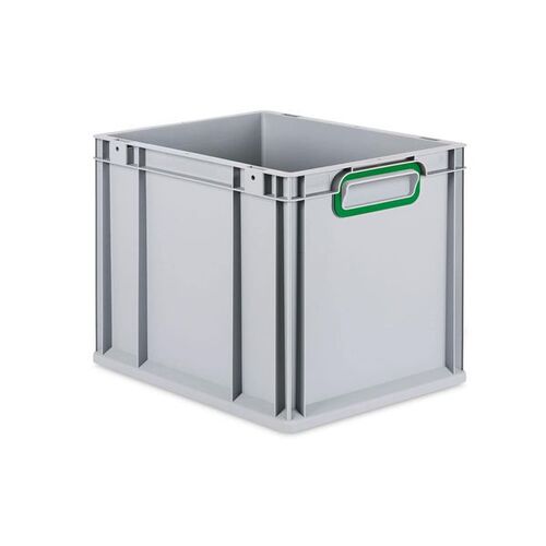 Eurobox ECO NextGen, Griffe geschlossen, farbige ColorClips, B/T/H 400x300x320 mm