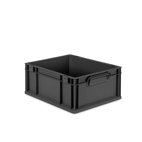 Eurobox ECO NextGen Cycle, Griffe geschlossen, farbige ColorClips, Anthrazit, B/T/H 400x300x170 mm