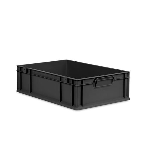 Eurobox ECO NextGen Cycle, Griffe geschlossen, farbige ColorClips, Anthrazit, B/T/H 600x400x170 mm