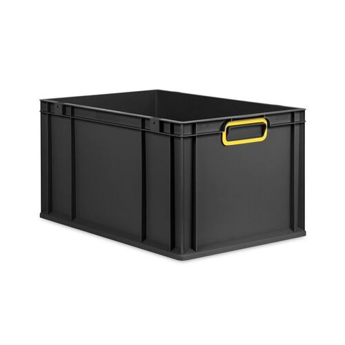 Eurobox ECO NextGen Cycle, Griffe geschlossen, farbige ColorClips, Anthrazit, B/T/H 600x400x320 mm