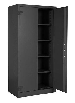 Aktenschrank | Feuerschutzschrank Schwarz B/T/H 950x550x1950 mm