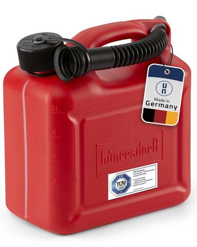 Kraftstoffkanister STANDARD 5 L, rot, HD-PE
