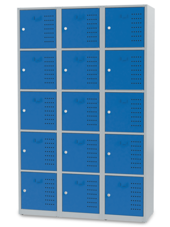 F�cherschrank mit 15 F�cher BTH 1200x500x1900 mm