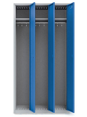 Garderobenschrank mit 3 Abteilen BTH 900x500x1750 mm