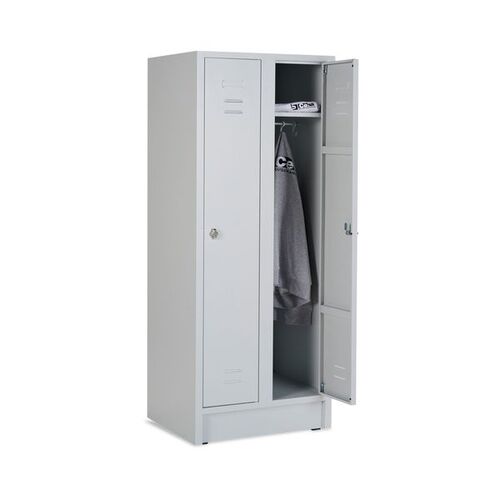 Spind auf Sockel, 2 Abteile, Abteilbreite 400 mm, BTH 800x500x1800 mm