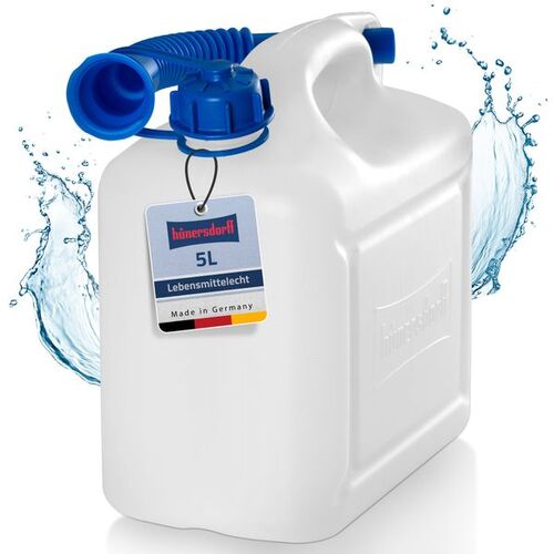 Wasserkanister ECO 5 Liter mit Rohr, HD-PE, natur