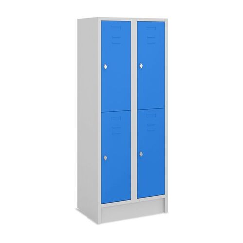 F�cherschrank mit Drehriegelverschluss, 2 Abteile, 4 F�cher, Abteilbreite 350 mm