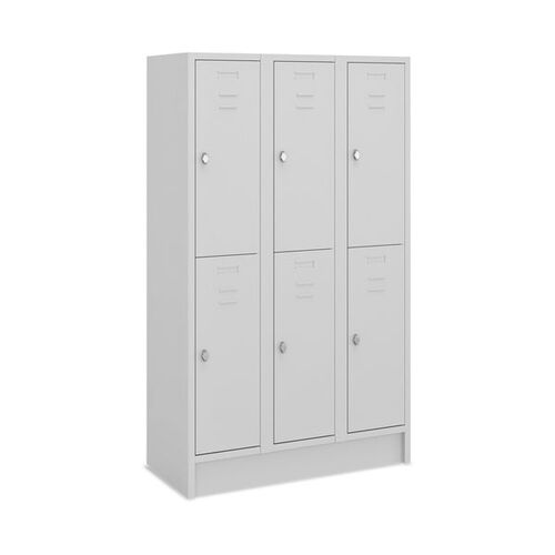 F�cherschrank mit Drehriegelverschluss, 3 Abteile, 6 F�cher, Abteilbreite 350 mm