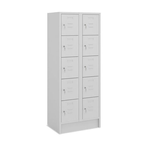 Schlie�fachschrank, 2 Abteile, 10 F�cher, Abteilbreite 350 mm