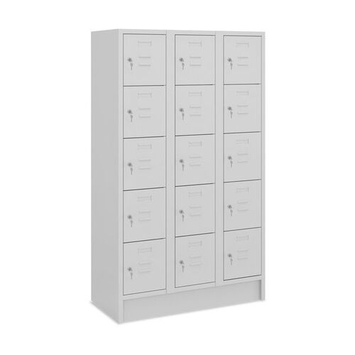 Schlie�fachschrank, 3 Abteile, 15 F�cher, Abteilbreite 350 mm