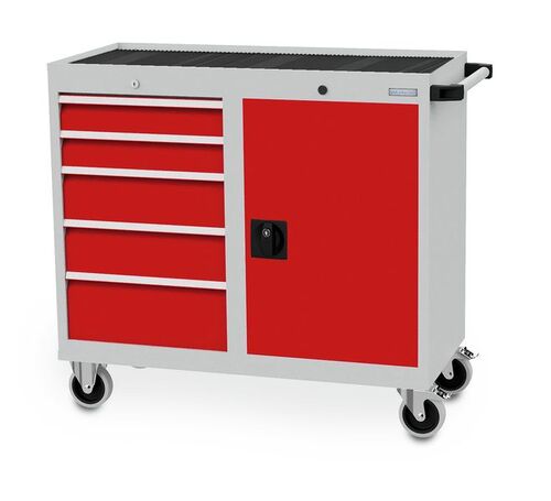 Werkstattwagen, 5 Schubladen, T�re B/T/H 1060x500x1000 mm