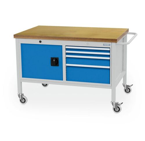Mobile Werkbank, T�re, 4 x Schublade 1250x750x859 mm