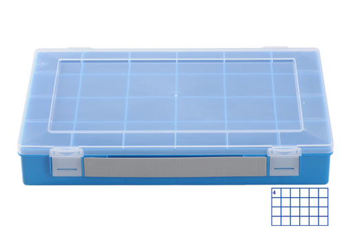 Sortimentskasten PP-Classic, 24 F�cher, blau, 1 Stk.