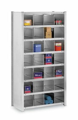 F�cherregal 7 Ebenen H/B/T 2000x1010x335-635 mm