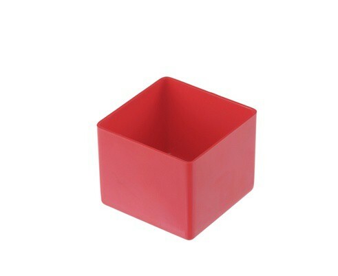 Einsatzbox aus PS, T/B/H 54x54x45 mm, rot (160 Stk.)