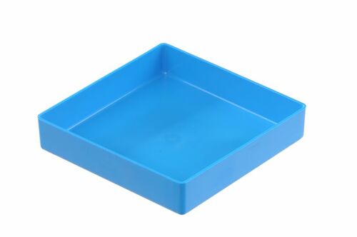Einsatzbox aus PS, T/B/H 108x108x23 mm, blau (1 Stk.)