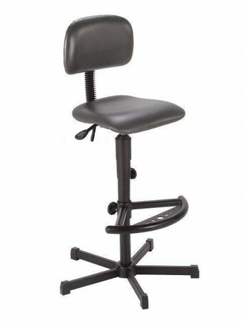 Arbeitsstuhl W2-H-KL-, Kunstleder mit Bodengleiter versch. Fu�st�tzen
