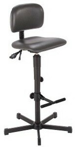 Arbeitsstuhl W2-H-KL-, Kunstleder mit Bodengleiter versch. Fu�st�tzen 