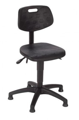 Arbeitsdrehstuhl PW1-TG-PU mit Bodengleiter oder Rollen 