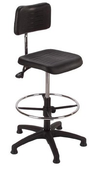 Arbeitsstuhl W5-H-FR5 PU Bodengleiter