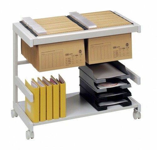 Mobiler Mehrzweckwagen mit H�ngeregisterrahmen + Fachboden