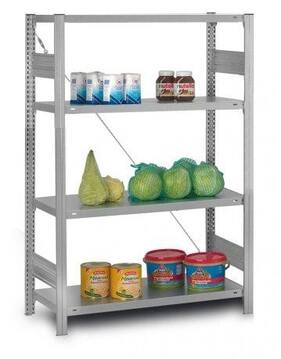 Edelstahlregal 4 Ebenen H/B/T 1750x1060x635 mm