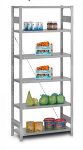 Edelstahlregal 6 Ebenen H/B/T 2500x1060x435 mm