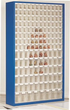 Kleinteilelagersystem mit 154 Klappkasten | Lager & Stapelbehälter