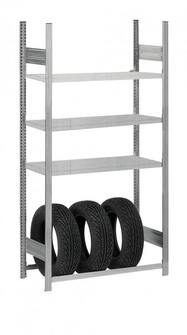 Reifenregal 1 Ebene + 3 Fachb�den H/B/T 2000/1060/435 mm