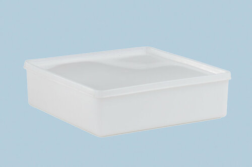 Dose mit St�lpdeckel 2000 ml, 208x208x64 mm, natur 5 Stck.