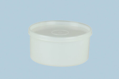 Dose mit St�lpdeckel 400 ml, rund, HD-PE, natur 10 Stck.