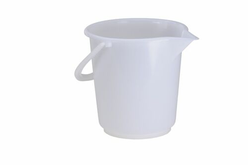 Industrie-Eimer 10,5 L, rund mit Ausguss, natur