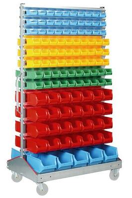 Fahrregal f�r Stapelsichtboxen, ProfiPlus Depot >RHD> 226