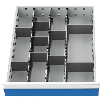 Schubladeneinsatz Metalleinteilung 450x600 mm BLH 150 mm