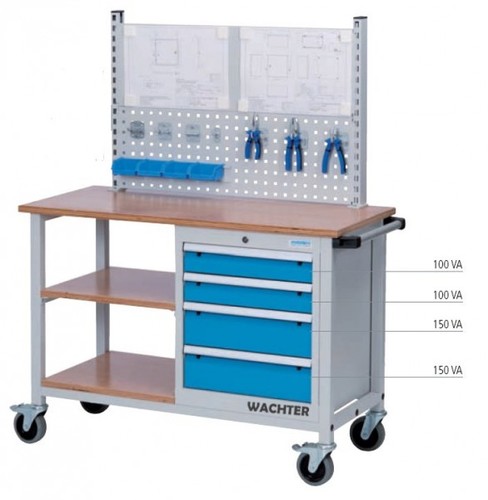Mobile Werkbank mit Multiwand B/T/H 1200/540/880 mm