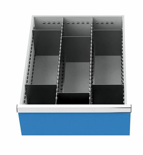 Schubladeneinsatz Metalleinteilung 450x600 mm BLH 200 mm