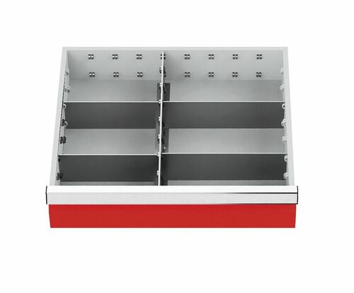 Schubladeneinsatz Metalleinteilung 450x400 mm BLH 150 mm