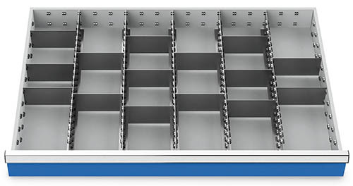 Schubladeneinsatz Metalleinteilung 900x600 mm BLH 100 mm