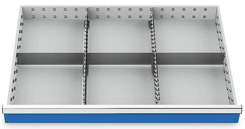 Schubladeneinsatz Metalleinteilung 900x600 mm BLH 100 mm