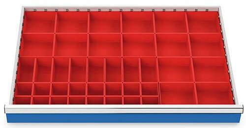 Schubladeneinsatz Kleinteilek�sten 900x600 mm BLH 75 mm