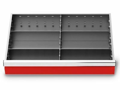 Schubladeneinsatz Metalleinteilung 600x400 mm BLH 200 mm