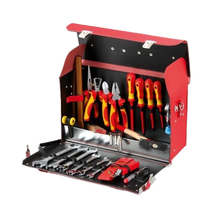 Werkzeugtasche aus Rindleder 420x150x250 mm