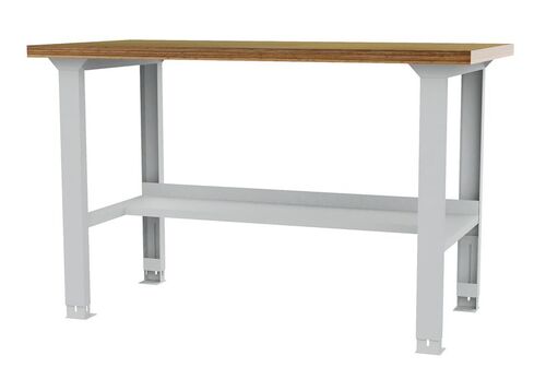 Werkbank | Reihenwerkbank h�henverstellbar Fachboden B/T/H 1500x750x859-1059 mm