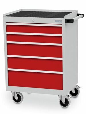 Bedrunka Hirth Mobiler Schubladenschrank T500 5 Schubladen 680x500x1000 mm