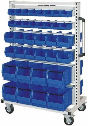 Fahrregal | Multi-Wagen inkl. 72 Sichtlagerk�sten