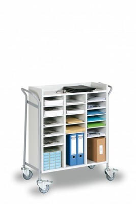 Postverteilwagen mit 15 F�chern 728 x 315 mm