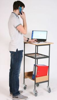 Mobiler Arbeitstisch 600x450x1100 mm - Home Office