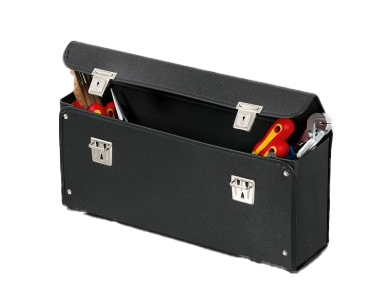 Werkzeugtasche aus Rindleder 430x170x210 mm