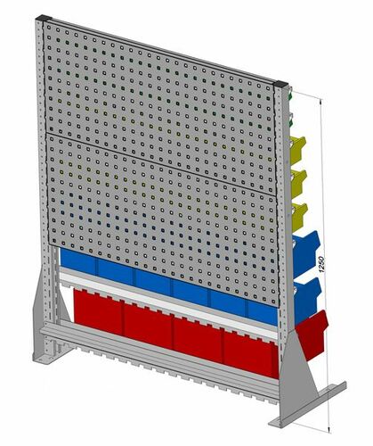 Tisch-Standregal inkl. 61 Sichtboxen 1030x1250 mm