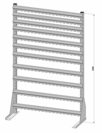 Standregal einseitig unbest�ckt 1030x1585 mm